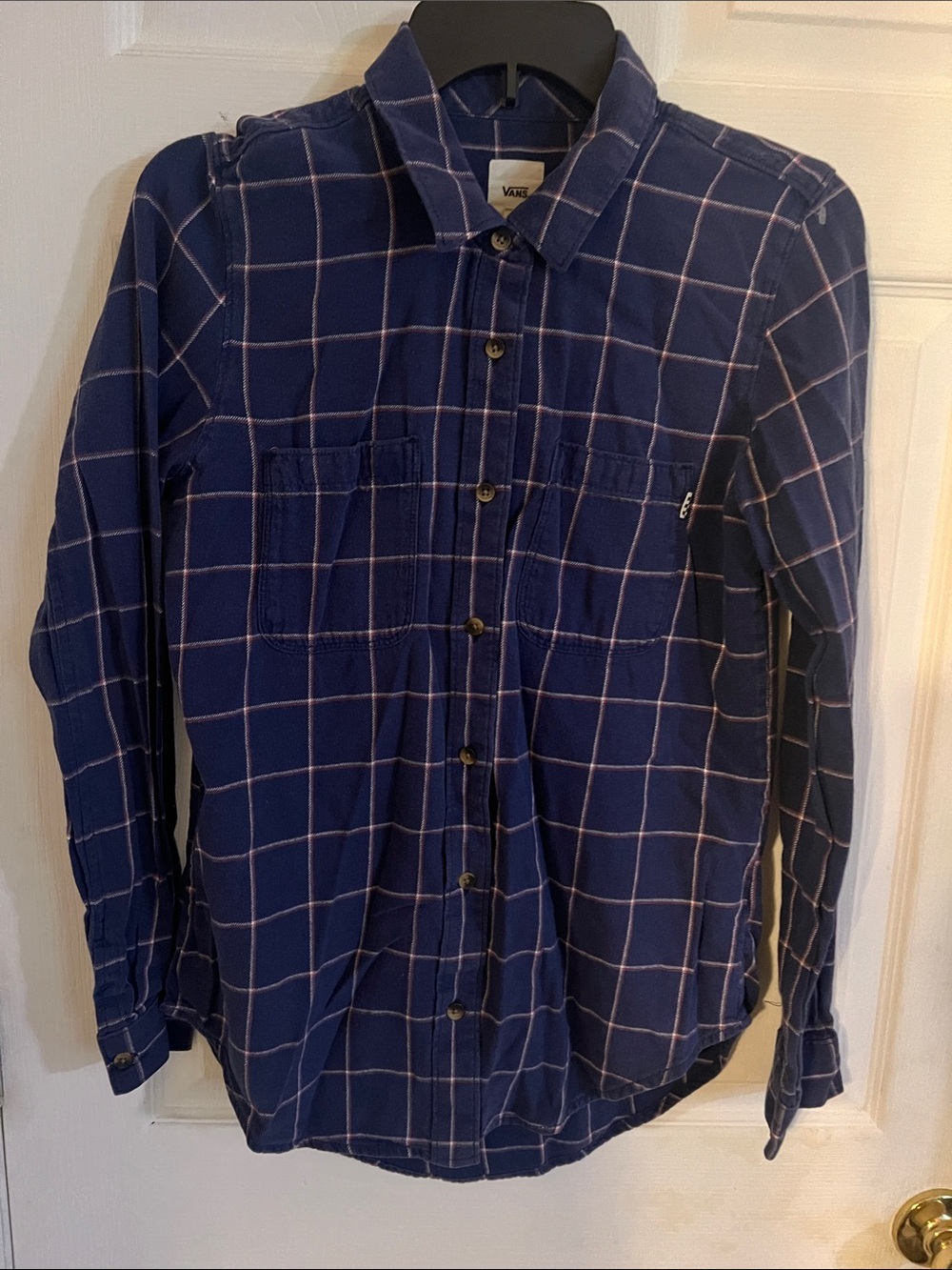 Van’s Purple Blue Flannel Shirt Small